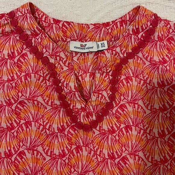 Vineyard Vines Girls Youth Shell Tunic Shirt XS 5/6 - Picture 3 of 8